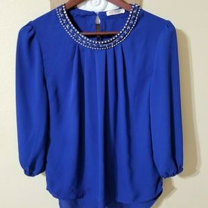 Royal Blue Blouse